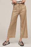 Thumbnail View 2: The Colette Cropped Wide-Leg Pants by Maeve: Contrast-Stitch Linen Edition