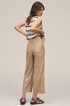 Thumbnail View 3: The Colette Cropped Wide-Leg Pants by Maeve: Contrast-Stitch Linen Edition