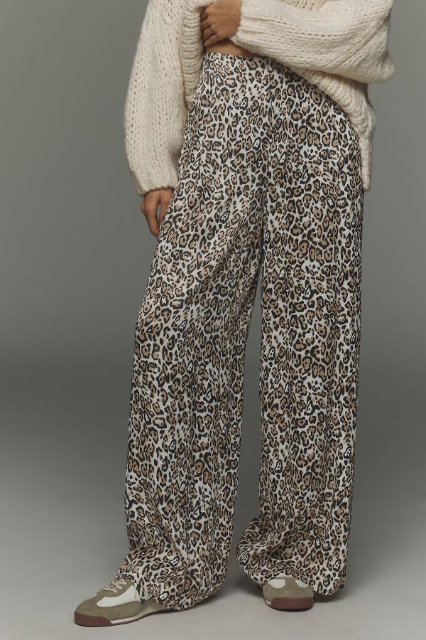 Slide View: 2: Maeve Printed Pull-On Pants