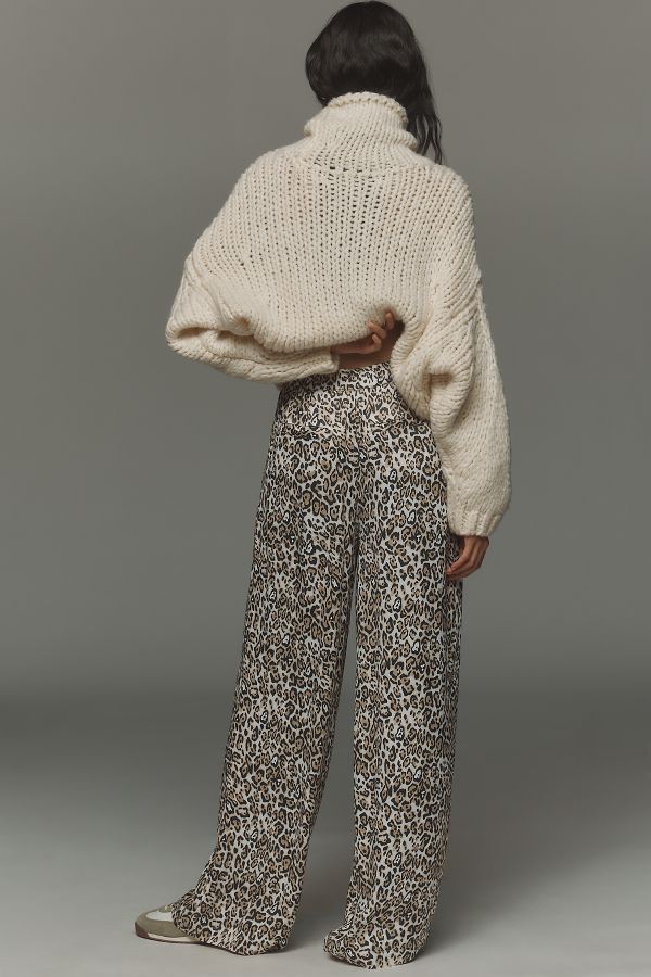 Slide View: 4: Maeve Printed Pull-On Pants