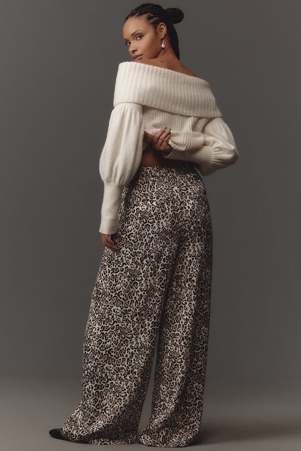 Slide View: 7: Maeve Printed Pull-On Pants