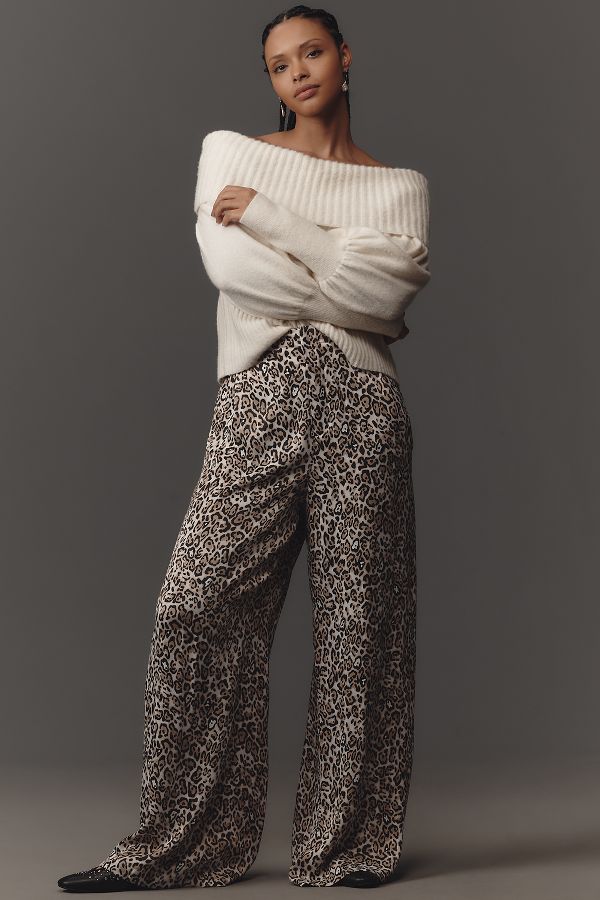 Slide View: 5: Maeve Printed Pull-On Pants