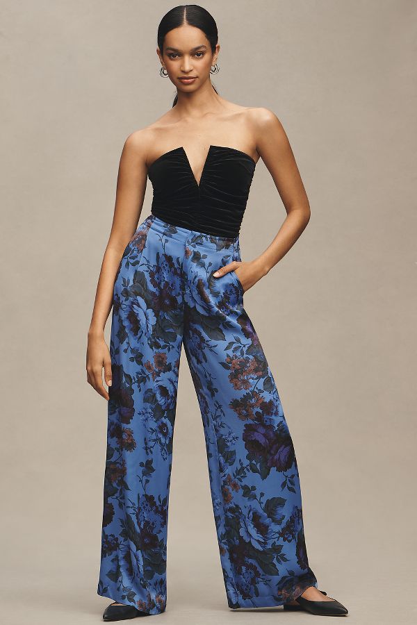 Slide View: 1: Maeve Printed Pull-On Pants