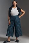 Thumbnail View 6: Maeve Taffeta Printed Cropped Wide-Leg Pants