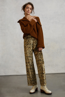 velvet cheetah pants