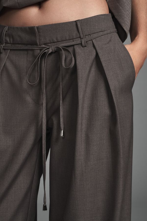 Slide View: 5: En Saison Mirabella Tie-Waist Wide-Leg Trousers