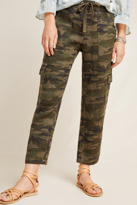 camouflage linen pants