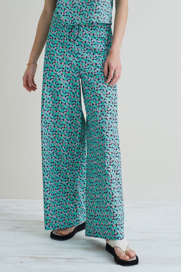 Damson Madder Organic Wide-Leg Trousers | Anthropologie UK