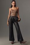 Thumbnail View 1: The Junie High-Rise Flare Pants by Maeve: Faux-Leather Edition