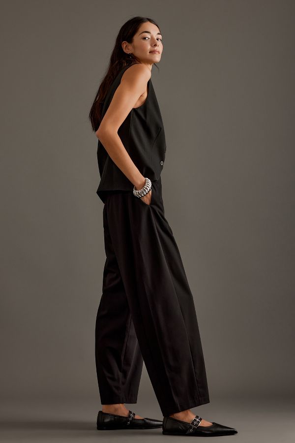 Slide View: 5: By Anthropologie Aiden Barrel Trousers