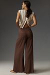 Thumbnail View 4: The Adi Mid-Rise Frayed Relaxed Flare Pants by Pilcro: Linen Edition