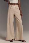 Thumbnail View 2: The Adi Mid-Rise Frayed Relaxed Flare Pants by Pilcro: Linen Edition