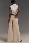 Thumbnail View 3: The Adi Mid-Rise Frayed Relaxed Flare Pants by Pilcro: Linen Edition