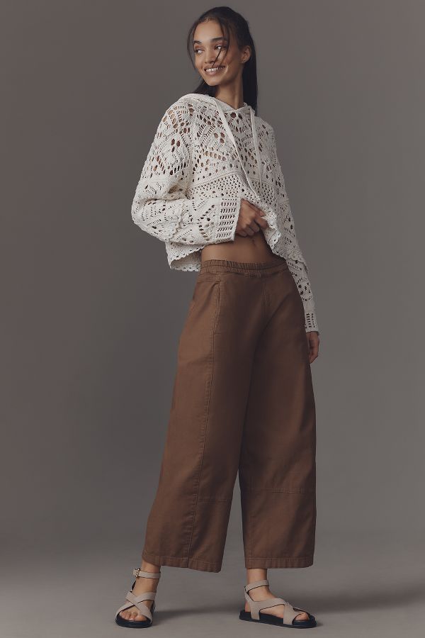 Slide View: 1: The Izzie Relaxed Pull-On Barrel Pants by Pilcro