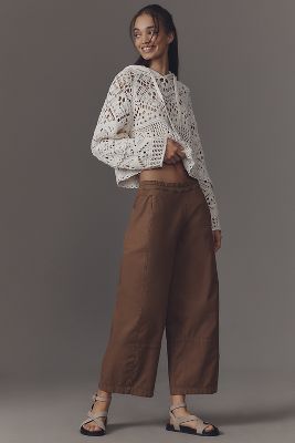 The Izzie Relaxed Pull-On Barrel Pants by Pilcro