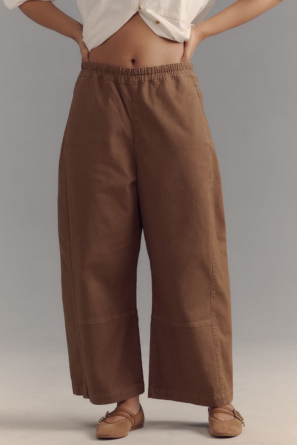 Slide View: 6: The Izzie Relaxed Pull-On Barrel Pants by Pilcro