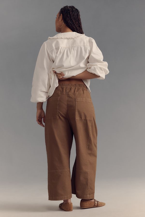 Slide View: 7: The Izzie Relaxed Pull-On Barrel Pants by Pilcro