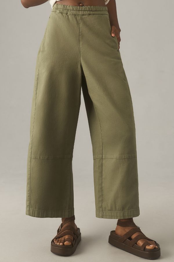 Slide View: 2: The Izzie Relaxed Pull-On Barrel Pants by Pilcro