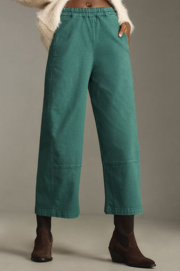 Slide View: 2: The Izzie Relaxed Pull-On Barrel Pants by Pilcro