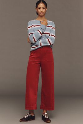 The Colette Corduroy Crop Wide-Leg Pants by Maeve