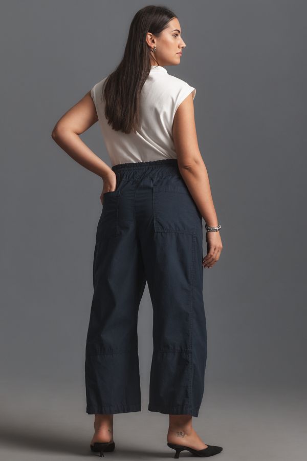 Slide View: 7: The Izzie Relaxed Pull-On Barrel Pants by Pilcro: Poplin Edition