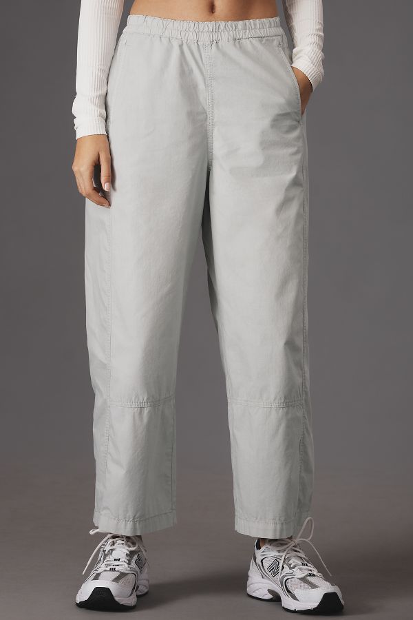 Slide View: 2: The Izzie Relaxed Pull-On Barrel Pants by Pilcro: Poplin Edition