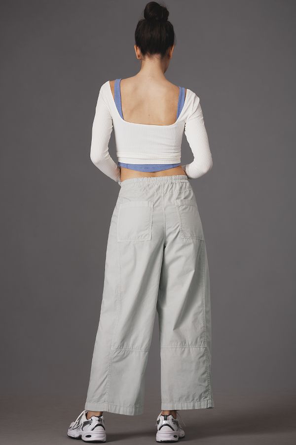 Slide View: 3: The Izzie Relaxed Pull-On Barrel Pants by Pilcro: Poplin Edition