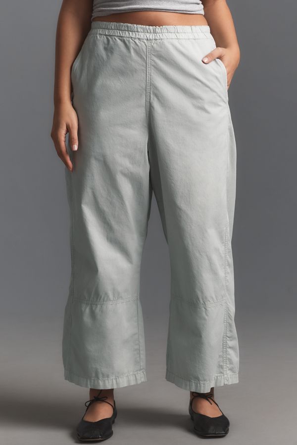 Slide View: 6: The Izzie Relaxed Pull-On Barrel Pants by Pilcro: Poplin Edition