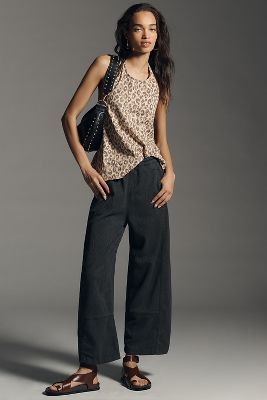 I Pantaloni a Barile Rilassati Izzie Pull-On di Pilcro: Edizione Jacquard