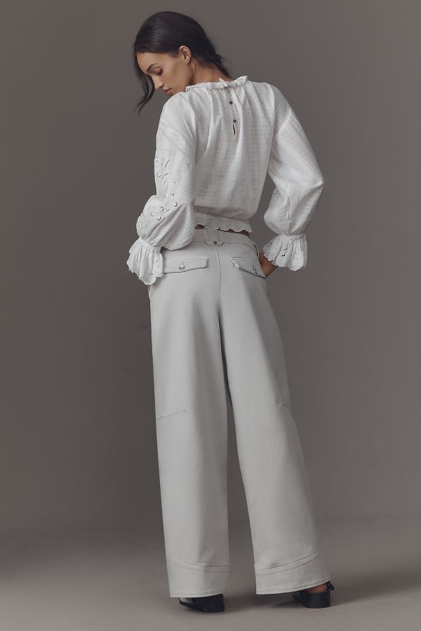 Slide View: 3: Pilcro Mid-Rise Curve Wide-Leg Pants