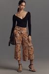 Thumbnail View 1: Farm Rio x Anthropologie Printed Satin Culotte Pants