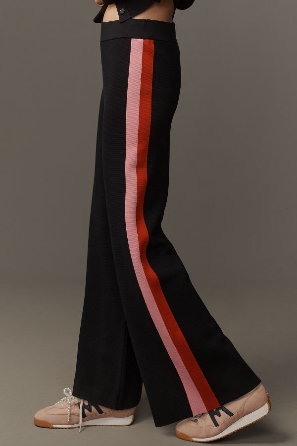 Slide View: 2: Maeve Side-Stripe Knit Track Pants