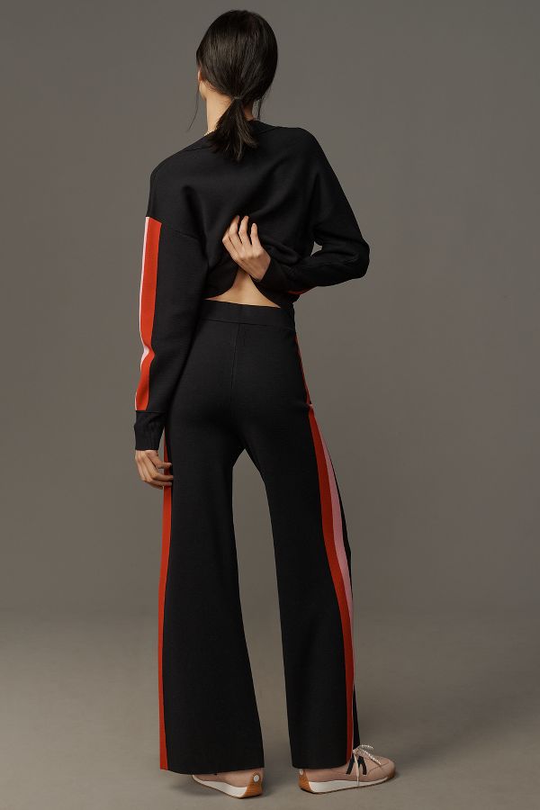 Slide View: 4: Maeve Side-Stripe Knit Track Pants