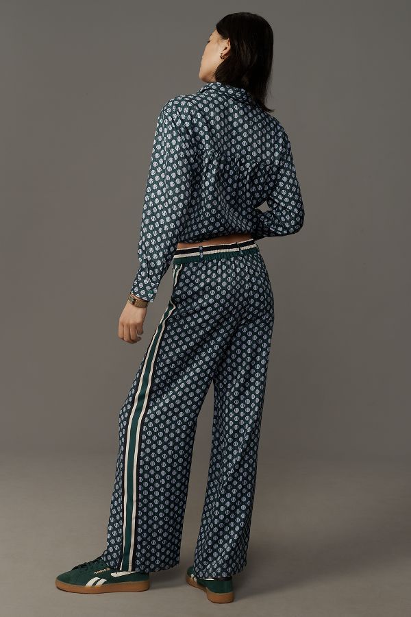 Slide View: 2: Maeve Packable Tennis-Print Pull-On Trousers