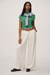 Thumbnail View 1: The Avery Pleated Wide-Leg Trousers by Maeve: Linen Edition