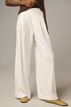 Thumbnail View 3: The Avery Pleated Wide-Leg Trousers by Maeve: Linen Edition