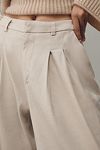 Thumbnail View 3: The Avery Pleated Wide-Leg Trousers by Maeve: Linen Edition