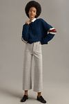 Thumbnail View 1: The Colette Cropped Wide-Leg Pants by Maeve: Knit Plaid Edition