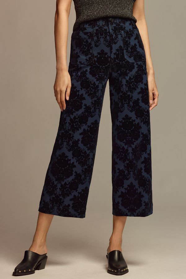 Vista de diapositivas: 2: Los Pantalones Colette de Pierna Ancha Cortos por Maeve: Edición Ponte Floral