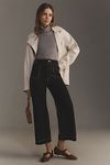 Thumbnail View 3: The Colette Cropped Wide-Leg Pants by Maeve: Ponte Contrast Edition