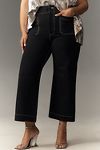 Thumbnail View 7: The Colette Cropped Wide-Leg Pants by Maeve: Ponte Contrast Edition