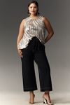 Thumbnail View 6: The Colette Cropped Wide-Leg Pants by Maeve: Ponte Contrast Edition