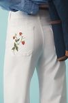 Thumbnail View 2: The Colette Cropped Wide-Leg Trousers by Maeve: Embroidered Edition