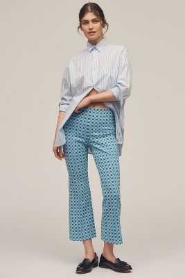 The Cricket Club Margot Kick-Flare Cropped Pants by Maeve