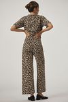 Thumbnail View 2: The Ettie High-Rise Crop Wide-Leg Trousers by Maeve: Leopard Edition