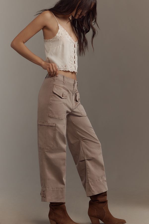 Slide View: 4: Pilcro Cropped Wide-Leg Pants