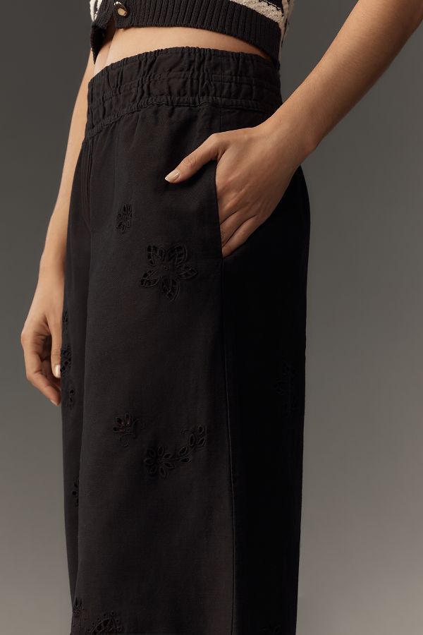 Slide View: 4: The Somerset Pull-On Pants: Washed Embroidered Edition