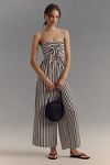 Thumbnail View 1: Bishop + Young Elva Strapless Tie-Front Striped Jumpsuit