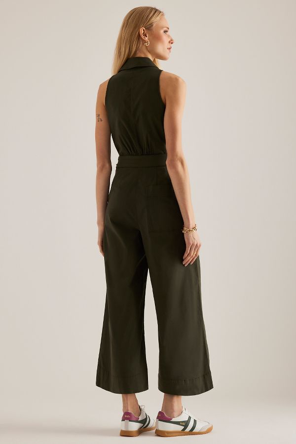 Slide View: 5: Maeve Cropped Halter Jumpsuit