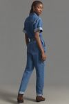 Thumbnail View 2: KIVARI Natalie Short-Sleeve Denim Jumpsuit